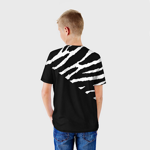 Детская футболка Полосы зебры с черным / 3D-принт – фото 4