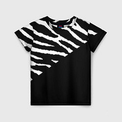 Детская футболка Полосы зебры с черным
