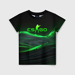 Детская футболка CSGO neon green logo