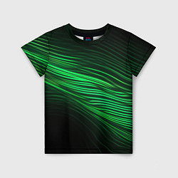 Детская футболка Green neon lines