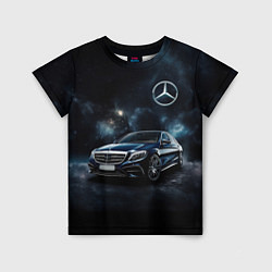 Футболка детская Mercedes Benz galaxy, цвет: 3D-принт