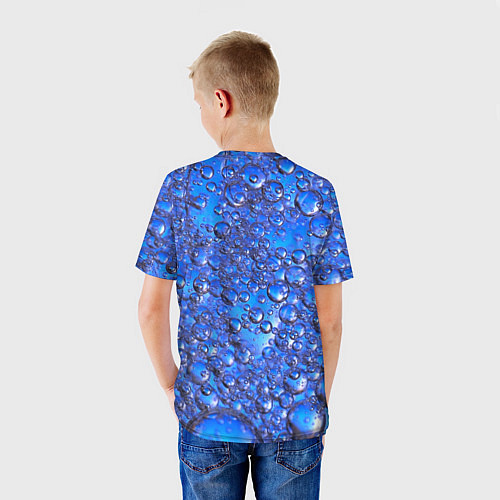 Детская футболка Пузыри в синей жидкости / 3D-принт – фото 4