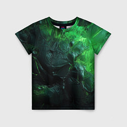 Детская футболка Зеленая объемная текстура