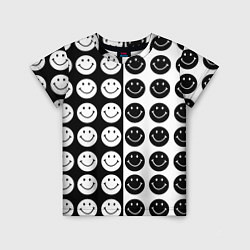 Детская футболка Smiley black and white