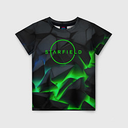 Детская футболка Stafield logo green fire