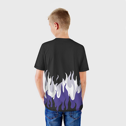 Детская футболка Black fire emoji / 3D-принт – фото 4