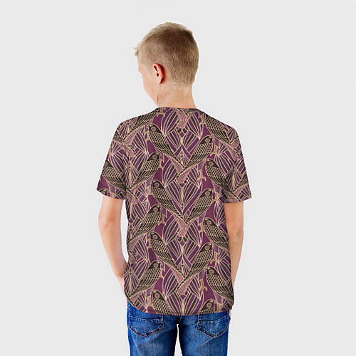 Детская футболка Сокол в стиле модерн - паттерн / 3D-принт – фото 4