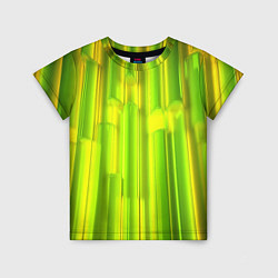 Детская футболка Зеленые неоновые полосы