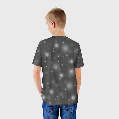 Детская футболка Волшебный серый абстракция / 3D-принт – фото 4