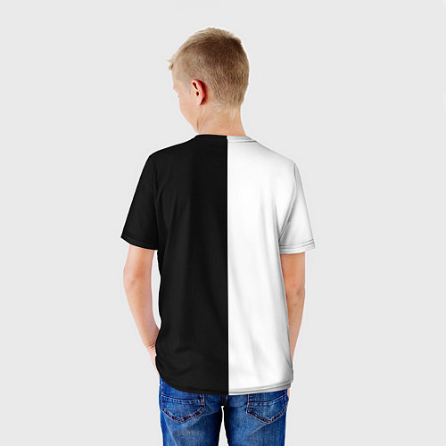 Детская футболка Black white / 3D-принт – фото 4