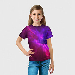 Футболка детская Бескрайнее космическое пространство - галактика, цвет: 3D-принт — фото 2