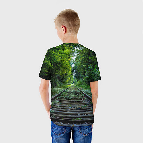 Детская футболка Зелёный лес России / 3D-принт – фото 4