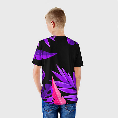 Детская футболка Floral composition - neon / 3D-принт – фото 4