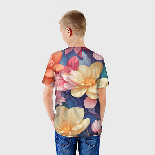 Детская футболка Водянная лилия лотосы кувшинки / 3D-принт – фото 4