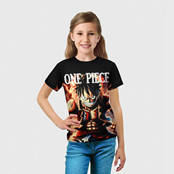 Футболка детская Злой Луффи из One Piece, цвет: 3D-принт — фото 2
