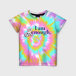 Детская футболка I am Kenough - retro tie-dye