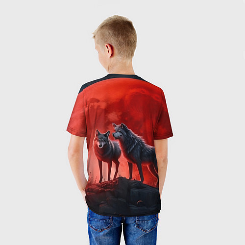 Детская футболка Кровавая луна / 3D-принт – фото 4