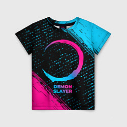 Детская футболка Demon Slayer - neon gradient