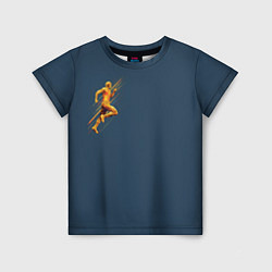 Детская футболка Золотой бегущий человек