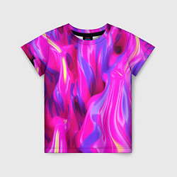 Детская футболка Pink blue texture