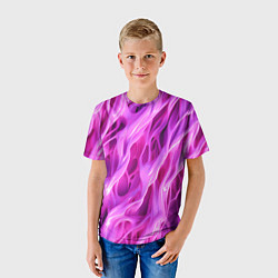 Футболка детская Розова ткань текстуры, цвет: 3D-принт — фото 2