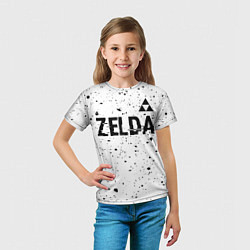 Футболка детская Zelda glitch на светлом фоне: символ сверху, цвет: 3D-принт — фото 2