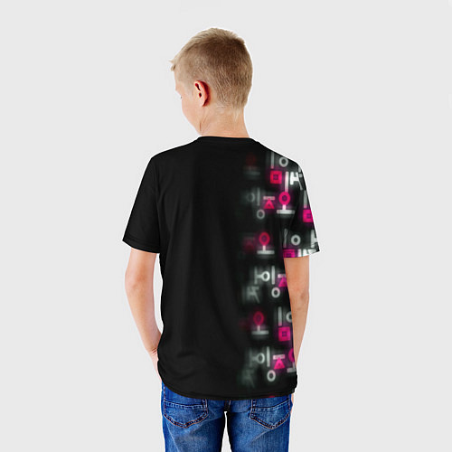 Детская футболка Игра в кальмара x Fall Guys / 3D-принт – фото 4