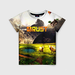Детская футболка Rust poster game