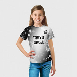 Футболка детская Tokyo Ghoul glitch на светлом фоне: символ сверху, цвет: 3D-принт — фото 2