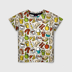 Детская футболка Завтрак - цветной