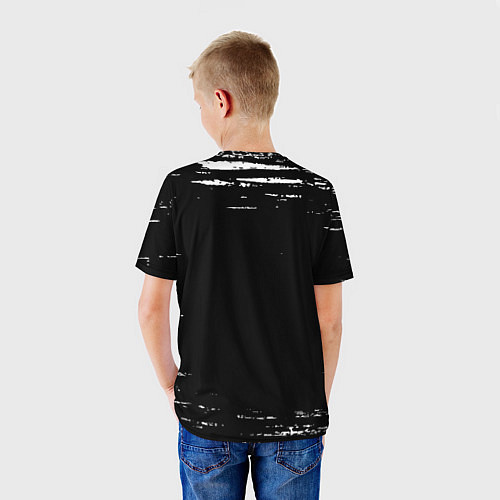 Детская футболка Dead Space glitch на темном фоне / 3D-принт – фото 4