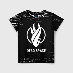 Детская футболка Dead Space glitch на темном фоне