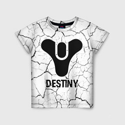 Детская футболка Destiny glitch на светлом фоне