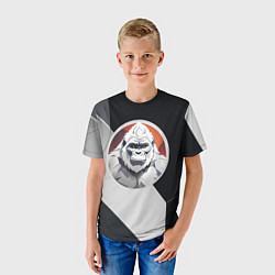 Футболка детская Белая горилла, цвет: 3D-принт — фото 2