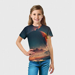 Футболка детская Планета в далеком космосе, цвет: 3D-принт — фото 2