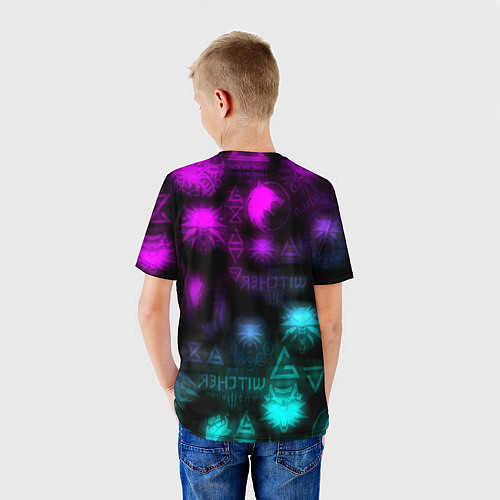 Детская футболка Ведьмак медальон с лого игр / 3D-принт – фото 4