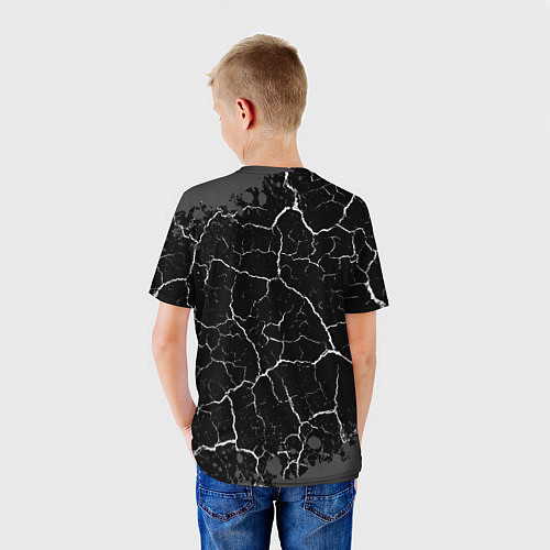 Детская футболка Quake glitch на темном фоне / 3D-принт – фото 4