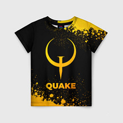 Детская футболка Quake - gold gradient