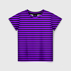 Детская футболка Фиолетовый в чёрную полоску