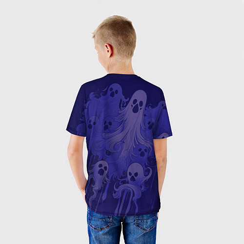Детская футболка Разноцветные привидения / 3D-принт – фото 4