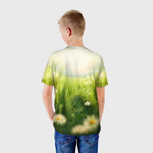 Детская футболка Овечка в траве / 3D-принт – фото 4