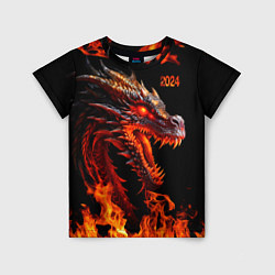 Детская футболка Огненный дракон 2024 год