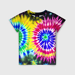 Детская футболка Colorful floral composition - tie-dye