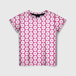Детская футболка Цветочный розовый паттерн