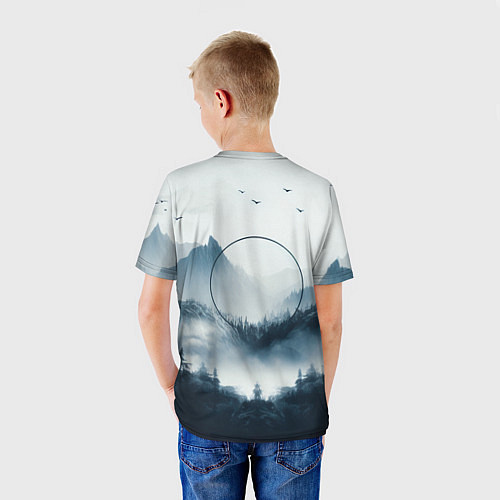 Детская футболка Утренние горы / 3D-принт – фото 4