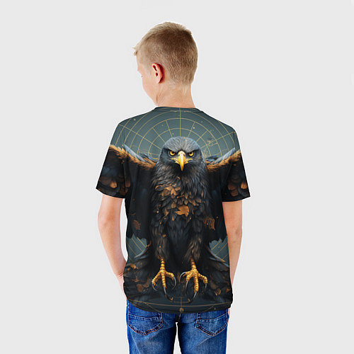 Детская футболка Орёл с расправленными крыльями / 3D-принт – фото 4