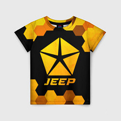 Детская футболка Jeep - gold gradient