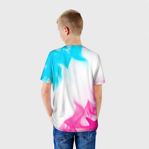 Детская футболка Lifan neon gradient style / 3D-принт – фото 4