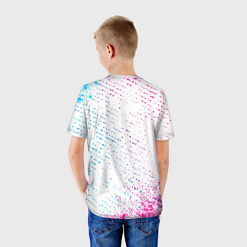 Детская футболка Rust neon gradient style / 3D-принт – фото 4