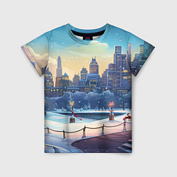 Детская футболка Зимний большой город